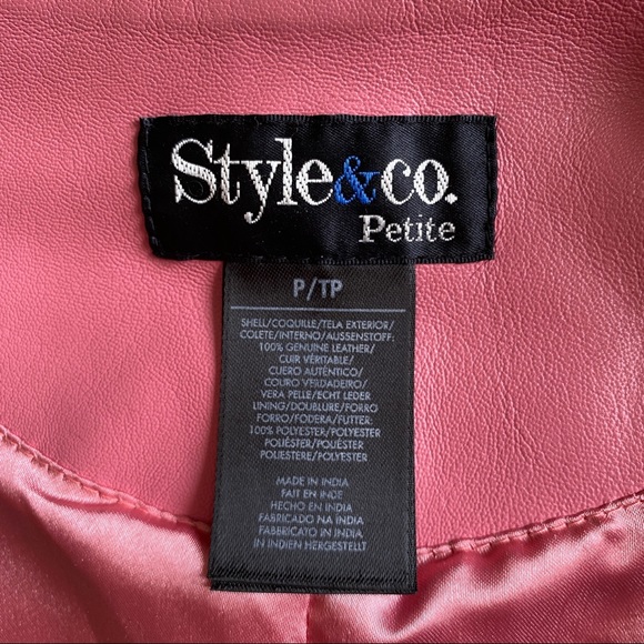 🌸Beautiful pink leather jacket from STYLE & co - Picture 5 of 11